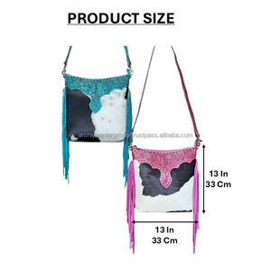 Nouveau Sac Messager Bandoulière en Cuir Véritable Rose Floral Tendance 2026 avec Franges et Détails Faits Main en Cuir de Vachette pour Femme – Vente en Gros - Product Image 2