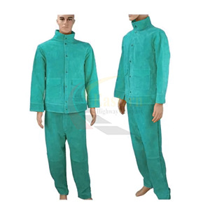 Traje de Seguridad para Soldadura de Cuero Vacuno de Alta Calidad, Resistente al Fuego y al Calor (300-500°C), Protección Anticorte, Color Amarillo - Product Image 5