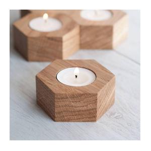 Recipiente de madera para velas, diseño personalizado, estilo veta de madera, para decoración del hogar. - Product Image 2
