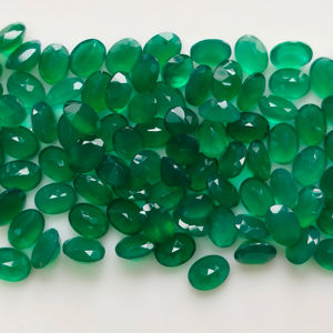 Ónix Verde Natural, Corte Ovalado de 8x6MM, Gema Suelta de la Mejor Calidad para Joyería, Gemas de Red Mountain - Product Image 3