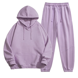 Ensemble de survêtement unisexe à capuche pour homme et femme, ensemble assorti pour couple, pantalon de jogging décontracté en coton 100% - Product Image 4