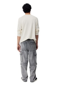 กางเกงยีนส์คาร์โก้9กระเป๋าสำหรับผู้ชายกางเกงยีนส์คาร์โก้ทนทานมองเห็นได้ชัดเจนสวมใส่สบาย - Product Image 5