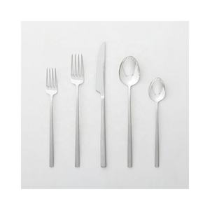 Couverts à pois en acier inoxydable plaqué argent ensemble d'ustensiles de cuisine cuillère fourchette en métal argentée ensemble de couverts de style occidental - Product Image 5