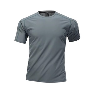 Custom Workout Fitness T Shirt Manufacturer Compression Activewear Cotton Polyester Four Way <b>Stretch</b> Embroidery DTF Printing - Product Image 3