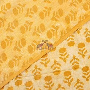 Tissu imprimé floral traditionnel Bagru, pur coton, tissu floral Bagru imprimé à la main, style Sanganeri, textile en coton - Product Image 5