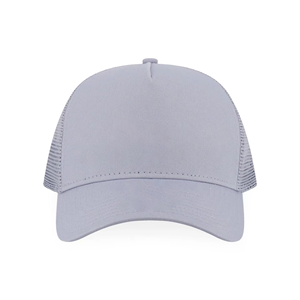Wholesale Light Grey Trucker Hat Mesh Back Adjustable Snapback <b>Cap</b> Minimal <b>Plain</b> Front Custom Logo Summer Breathable Casual <b>Cap</b> - Product Image 5