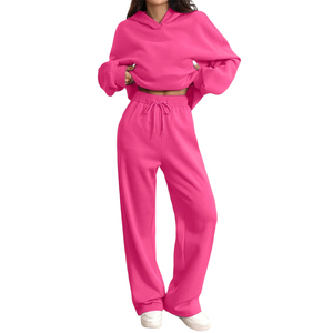 Survêtements d'hiver pour femmes de haute qualité, surdimensionnés, design élégant, logo personnalisé, vêtements de sport, fitness, 100% coton, écologiques - Product Image 4