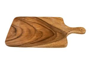Planche à découper en bois d'acacia naturellement robuste, épaisse, stable et respectueuse des lames, avec une poignée facile à saisir pour la cuisine et le service quotidiens - Product Image 2