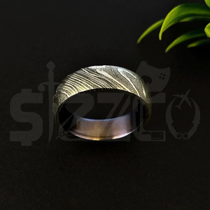 Hot Selling Handmade Damascus Steel <b>Ring</b> for <b>Men</b> Women Wedding Band Fashion Party <b>Ring</b> Custom Latest Design OEM Supplier - Product Image 5