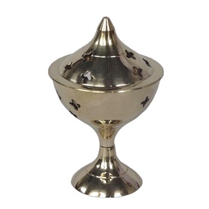 Incienso de latón colgante incensario quemador de incienso soporte festivo Puja Diwali templo quemador de incienso soporte para decoración del hogar - Product Image 1