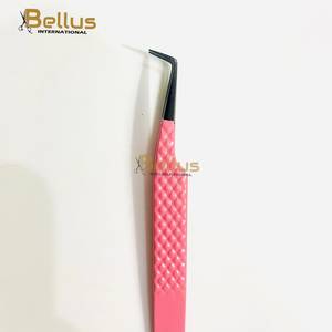 Pinzas de Acero Inoxidable para Extensión de Pestañas, Color Rosa, Punta Puntiaguda, Prueba de Calidad, Agarre Fuerte, Herramienta OEM - Product Image 1