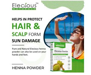 Polvo de henna natural Elecious para el color y crecimiento del cabello (200 gramos) - Product Image 4