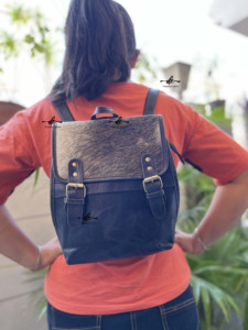 Cowhide Backpack Stylish Western Style Backpack School Bags Unisex 2 in 1 Genuine Leather Designer Unisex Backpack Multi Uses - Product Image 6