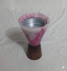 Quemador de Incienso de Madera Artesanal con Cuenco de Resina Texturizada e Inserto de Metal de Latón, Soporte Decorativo para Bakhoor, Recolector de Ceniza para el Hogar - Product Image 3