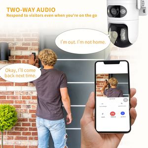 Telecamera di Sicurezza Panoramica e Dettagliata ad Alta Definizione con Doppio Obiettivo e Collegamento Solare per Monitoraggio Completo - Product Image 4