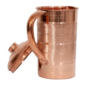 Taza de Leche Recta de Cobre Puro 100% de Alta Calidad, con Tapa y Asa, Taza Metálica Retro con Perilla Dorada para Uso Doméstico - Product Image 6