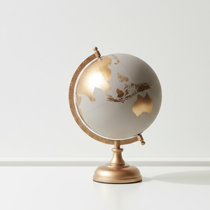 Globo Terráqueo Decorativo de Metal |   Mapa Geográfico Político Detallado |   Base Negra Resistente |   Globo Terráqueo de Estudio para Estudiantes y Decoración de Oficina - Product Image 5