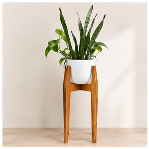 Handcrafted Modern Wooden Plant Stand Solid Hardwood Flower <b>Pot</b> <b>Holder</b> for Indoor Living Room & Balcony Decor - Product Image 3