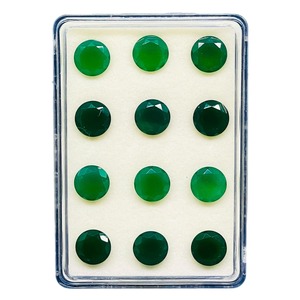 Onyx vert naturel, pierres précieuses rondes taillées et calibrées, 11 mm, pierres d'onyx vertes en vrac, prix de gros pour la fabrication de bijoux - Product Image 6