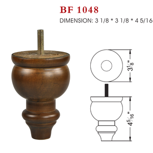 Pata de Mueble Moderna de Madera Torneada, Pata de Repuesto para Sofá, Gabinete o Mesa, de Madera Maciza, Duradera y Fácil de Instalar - Product Image 5