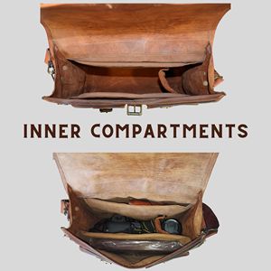 Porte-documents vintage en cuir véritable pour homme — Sac à bandoulière et sacoche décontractée pour appareil photo, idéal pour les voyages - Product Image 3