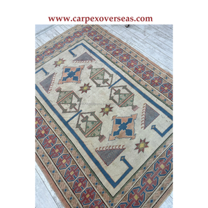 Alfombra de lana ecológica de alta calidad de inspiración turca persa resistente a las manchas lavable tamaño personalizado para sala de estar envío rápido - Product Image 4