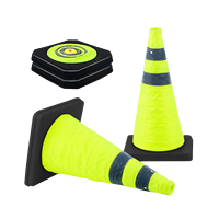 Cônes de signalisation portables orange, durables, télescopiques, en plastique, pour la sécurité routière, pliables, Hasuc HAS-S01, durée de vie de 2 à 5 ans