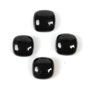 พลอยแบล็คออนิกซ์คุณภาพสูง ทรงคาโบชอง ขนาด 10 มม. แบบหลังแบน สำหรับทำเครื่องประดับ มีทุกขนาดให้เลือก - Product Image 1