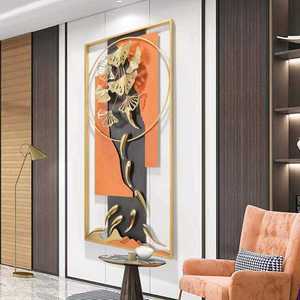 Arte de Pared de Hoja de Ginkgo Metálica de Lujo, Decoración Botánica Moderna para Pared, Panel Decorativo Colgante para Sala de Estar, Hotel, Oficina, Hogar - Product Image 3