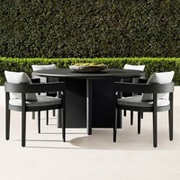 Meubles de jardin en aluminium élégants et populaires, table et chaises de salle à manger d'inspiration antique, tables et chaises de jardin