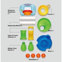 Ensemble de mini-paniers de basket réglables en plastique à piles avec effets sonores et lumineux, jouet sportif pour jeu d'imitation D.J. Jouets pour enfants