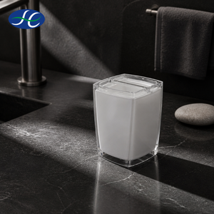 New European Style Seven-piece <b>Set</b> Soap Dispenser & Toothbrush Holder Acrylic Twist Molding <b>White</b> Durable <b>Bathroom</b> <b>Accessory</b> - Product Image 1