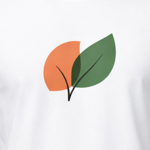 Top selling Men’s <b>White</b> T-Shirt | Minimalist Dual Leaf Graphic Print | Premium Short Sleeve Casual Summer <b>Tee</b> - Product Image 3