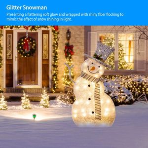 LED Snowman Christmas Decoration Collapsible Indoor/Outdoor Garden Light <b>Battery</b> <b>Operated</b> Snowman with Lighted Features - Product Image 1