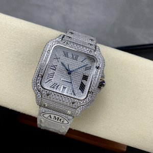 Reloj de Lujo de 42 mm con Diamantes Moissanite VVS, Movimiento Automático CN, Estilo Hip-Hop, de Acero Inoxidable de Alta Calidad - Product Image 1