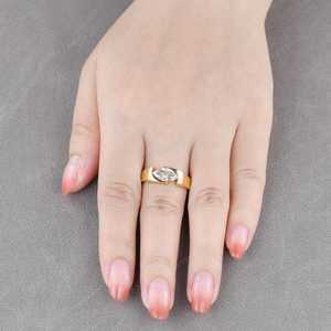 Anillo Moderno de Oro Sólido de 14K con Diamante Marquise de 1.00CT Cultivado en Laboratorio, Diseño Flotante con Espacio Abierto, Joyería Fina para Regalo de Compromiso para Ella - Product Image 6