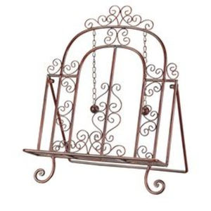 Support de Livre Décoratif en Métal Forgé Rustique pour Bureau et Maison, Fait Main - Product Image 4