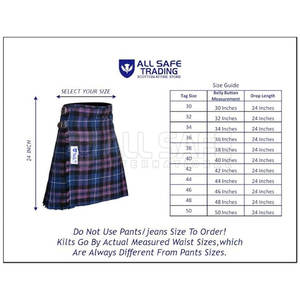 Venta al por mayor para hombre tradicional tartán falda escocesa hecha a mano ocho yardas pliegues dobladillo reforzado hebillas de cuero ajustables para festivales - Product Image 5