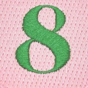 Pretty Girl Number 8 <b>Patch</b> Pink & Green Embroidered Round Badge Iron On Sew On Applique for <b>Jackets</b> Bags Hats DIY Clothing - Product Image 5