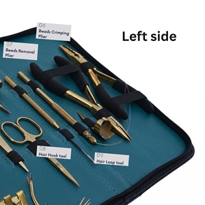Kit d'outils professionnels avancés pour extensions capillaires en acier inoxydable – Pince à sertir les perles à 3 trous, outil de retrait de micro-liens, crochet à boucle - Product Image 5