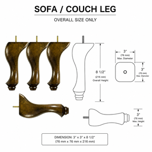 Patas de soporte de madera maciza personalizadas Base de muebles hechos a mano para mesas, sofás, armarios Patas de soporte de madera maciza decorativas - Product Image 5