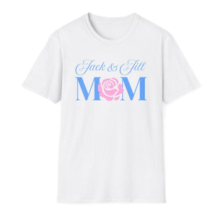 เสื้อยืดคอกลมแขนสั้นสีดำสำหรับผู้หญิง พิมพ์ลายแม่ลูก (แม่และลูกสาว) พร้อมโลโก้ รับผลิตตามสั่งขายส่ง - Product Image 1