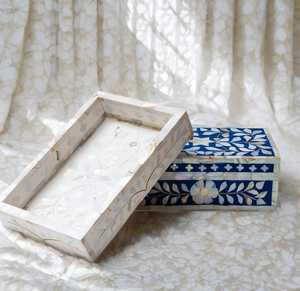 Plateau de service et de rangement de luxe en nacre irisée, mosaïque artisanale de coquillages, organisateur haut de gamme pour la décoration intérieure et la salle à manger - Product Image 6