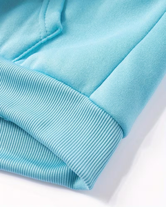 Men's Light Green Hoodie Sweatpants Set Solid Color Casual Winter Wear Polyester/Cotton French Terry Knitted Fabric Breathable - Product Image 6