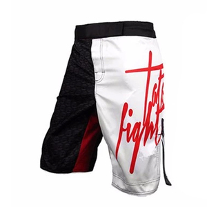 กางเกงชกมวย MMA น้ำหนักเบา ทนทาน เย็บเสริมความแข็งแรง ผ้าโพลีเอสเตอร์ยืดหยุ่น ชุดยูนิฟอร์มศิลปะการต่อสู้ BJJ แบบรัดรูป ปรับแต่งได้ - Product Image 1