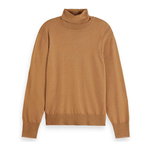 Pull-over décontracté en maille pour femme, col montant, coupe ample, doux et chaud, idéal pour l'hiver, éco-responsable - Product Image 1