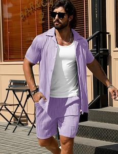Men Summer <b>Knitted</b> Embroidered 100% Cotton Quick Dry Short Sleeve Custom Logo Joggers Suits <b>Set</b> Shirt and Short <b>Set</b> - Product Image 1