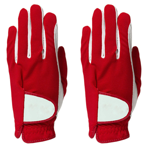 Red Microfiber Comfortable Genuine Leather Made Protective Full <b>Finger</b> Golf Gloves For Men Professional <b>Light</b> Weight Golf Gloves - Product Image 6