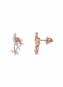 Pendientes de Diamantes con Corte Marquesa y Diamantes Redondos para Mujer, Diamantes Naturales y Cultivados en Laboratorio - Product Image 2