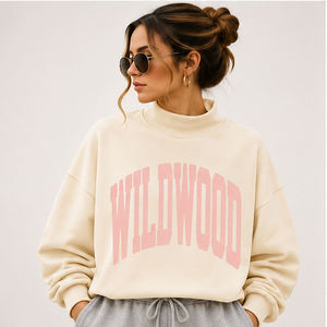 เสื้อสเวตเชิ้ตกราฟิกวาร์ซิตี้ Wildwood แบบสั่งทำพิเศษ OEM ผ้าฝ้ายพรีเมียม 400GSM เหมาะสำหรับใส่เที่ยวพักผ่อน ใส่เล่นกีฬากลางแจ้ง ออกกำลังกาย ให้ความอบอุ่นในฤดูใบไม้ร่วง - Product Image 2